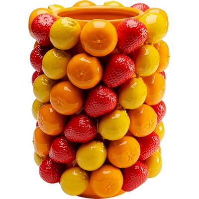 Kare Design Vase Fruit Parade, Gelb/Rot, 33cm Höhe, Porzellan, Blumenvase, Dekorationsvase, Gefäß für Blumen, Tischvase, Wohnzimmer Kare Design Vase Fruit Parade, Gelb/Rot, 33cm Höhe, Porzellan, Blumenvase, Dekorationsvase, Gefäß für Blumen, Tischvase, Wohnzimmer