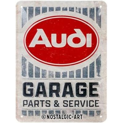 ART Retro Blechschild, 15 x 20 cm, Audi – Garage – Geschenk-Idee für Audi-Zubehör Fans, Original Lizenzprodukt (OLP), aus Metall, Werkstatt-Deko im Vintage Design, Blechschilder Sprüche ART Retro Blechschild, 15 x 20 cm, Audi – Garage – Geschenk-Idee für Audi-Zubehör Fans, Original Lizenzprodukt (OLP), aus Metall, Werkstatt-Deko im Vintage Design, Blechschilder Sprüche