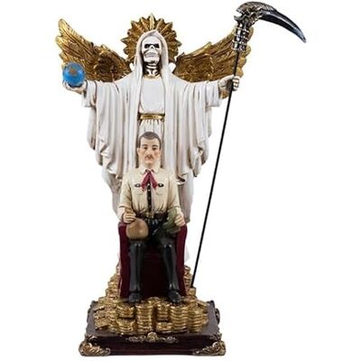 DRW Figur Santa Muerte weiß mit Flügeln mit Jesus Malverde 25 cm DRW Figur Santa Muerte weiß mit Flügeln mit Jesus Malverde 25 cm