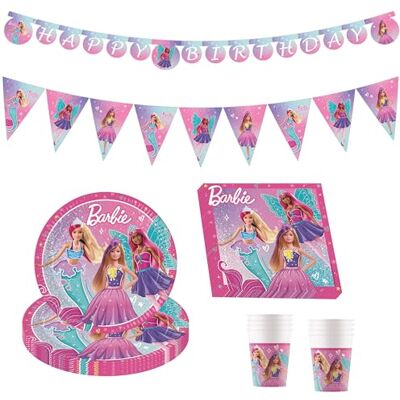 Procos Barbie Geburtstagsdeko, 38-Teilig, für Kindergeburtstag mit Einweg Partygeschirr und Party Deko Procos Barbie Geburtstagsdeko, 38-Teilig, für Kindergeburtstag mit Einweg Partygeschirr und Party Deko