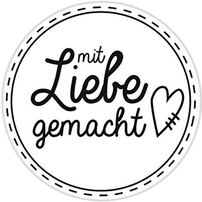 Heyda Motivstempel rund 'mit Liebe' 3,2cm - Stempel Heyda Motivstempel rund 'mit Liebe' 3,2cm - Stempel