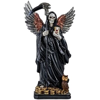 DRW Figur Santa Muerte schwarz mit Flügeln 18 x 11 x 33 cm DRW Figur Santa Muerte schwarz mit Flügeln 18 x 11 x 33 cm