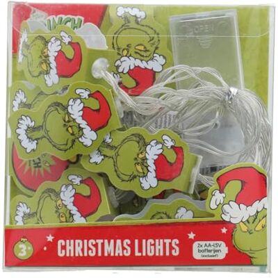 Totum Grinch Lichterkette LED Weihnachtsdeko mit Grinch-Motiven Stimmungslicht für Kinderzimmer, Fenster & DIY-Projekte, Grün Totum Grinch Lichterkette LED Weihnachtsdeko mit Grinch-Motiven Stimmungslicht für Kinderzimmer, Fenster & DIY-Projekte, Grün