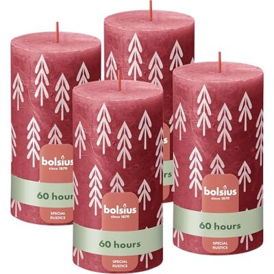 bolsius Rustikale Stumpenkerzen Silhouette Rot mit Aufdruck 4 Stück 13 x 7 cm Lange Brenndauer Haushaltskerze Enthält Natürliches Pflanzenwachs Ohne Palmö bolsius Rustikale Stumpenkerzen Silhouette Rot mit Aufdruck 4 Stück 13 x 7 cm Lange Brenndauer Haushaltskerze Enthält Natürliches Pflanzenwachs Ohne Palmö