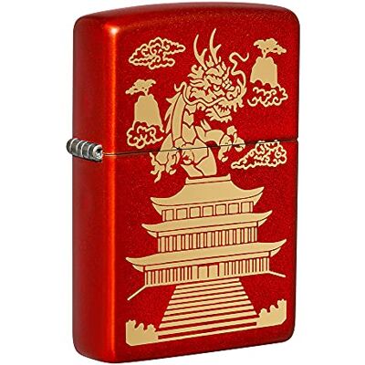 Zippo Sturmfeuerzeug Modell Eastern Metallic Red Finish mit Color Image Nachfüllbar Wiederverwendbar Windfestes Design Geschenkbox Made in USA Zippo Sturmfeuerzeug Modell Eastern Metallic Red Finish mit Color Image Nachfüllbar Wiederverwendbar Windfestes Design Geschenkbox Made in USA