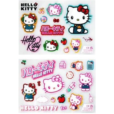 Paladone Hello Kitty Offiziell lizenzierte Puffy Gadget Decals inklusive 32 3D Anime Cartoon Katze Aufkleber, Geschenk und Zubehör Dekor für Frauen und Mädchen Paladone Hello Kitty Offiziell lizenzierte Puffy Gadget Decals inklusive 32 3D Anime Cartoon Katze Aufkleber, Geschenk und Zubehör Dekor für Frauen und Mädchen
