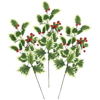 Flair Flower Künstlicher Ilexzweig mit Beeren 47cm 3er Set Beerenzweig Deko Zweig Dekozweig AST Blumen Äste für Adventskränze Kränze Girlanden Bodenvase Weihnachtsdeko Floristik Kunstblume Kunstzweig, 47 cm Flair Flower Künstlicher Ilexzweig mit Beeren 47cm 3er Set Beerenzweig Deko Zweig Dekozweig AST Blumen Äste für Adventskränze Kränze Girlanden Bodenvase Weihnachtsdeko Floristik Kunstblume Kunstzweig, 47 cm