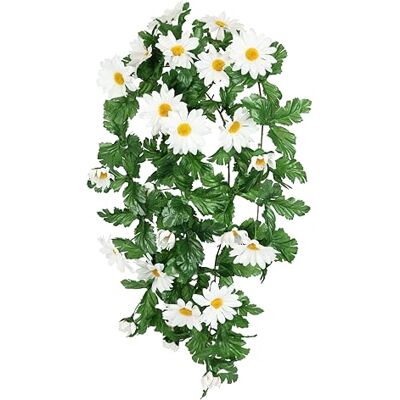 Flair Flower Margeritenhänger Girlande Pflanze Hängend Hängepflanze Kunstpflanze Kunstblume Gänseblümchen Margeriten Kunst-Pflanze 089131W Weiß 50x25x20 cm Flair Flower Margeritenhänger Girlande Pflanze Hängend Hängepflanze Kunstpflanze Kunstblume Gänseblümchen Margeriten Kunst-Pflanze 089131W Weiß 50x25x20 cm