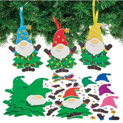 Baker Ross FX858 Weihnachtsbaum-Gonk-Mix&Match-Deko-Sets Packung mit 8, Weihnachts-Kunsthandwerk-Deko-Sets für Kinder Baker Ross FX858 Weihnachtsbaum-Gonk-Mix&Match-Deko-Sets Packung mit 8, Weihnachts-Kunsthandwerk-Deko-Sets für Kinder
