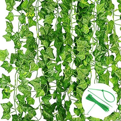 Noa Home Deco Efeu Künstliche Girlande - 12er Pack, Grün, Wanddekoration Noa Home Deco Efeu Künstliche Girlande - 12er Pack, Grün, Wanddekoration
