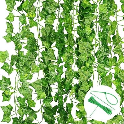 Noa Home Deco Efeu Künstlich Girlande 24 Stück 2.2m Kunstpflanze Hängend Fake Plant Kunstpflanze Efeu Girlande für Home Decoration Garten Hochzeit Party Noa Home Deco Efeu Künstlich Girlande 24 Stück 2.2m Kunstpflanze Hängend Fake Plant Kunstpflanze Efeu Girlande für Home Decoration Garten Hochzeit Party