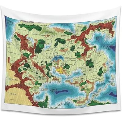 POLYMORPH PRINTS Greyhawk Wandteppich für den Innenbereich, Flanaess Advanced Dungeons and Dragons Indoor RPG Map Home Wall Decor AD&D (101,6 x 86,4 cm) POLYMORPH PRINTS Greyhawk Wandteppich für den Innenbereich, Flanaess Advanced Dungeons and Dragons Indoor RPG Map Home Wall Decor AD&D (101,6 x 86,4 cm)