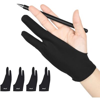 OTraki 4 Stück Zeichenhandschuh Antifouling Handschuh für Grafiktablett, Artist Drawing Glove Elastisch Zeichnen KünstlerHandschuh Zwei Finger Handschuh für Grafiktablett Graphics Tablet(M-7.7X20.5cm) OTraki 4 Stück Zeichenhandschuh Antifouling Handschuh für Grafiktablett, Artist Drawing Glove Elastisch Zeichnen KünstlerHandschuh Zwei Finger Handschuh für Grafiktablett Graphics Tablet(M-7.7X20.5cm)