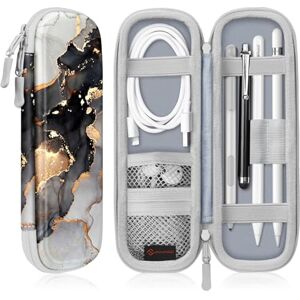 FINTIE Hülle für Apple Pencil Pro/ (USB-C) & Apple Pencil 2/1 Kunstleder Stifthalter Samsung, Surface Pro Stylus Pen Tasche Schutzhülle mit Ablagefach für USB Kabel, Trübe Marmor FINTIE Hülle für Apple Pencil Pro/ (USB-C) & Apple Pencil 2/1 Kunstleder Stifthalter Samsung, Surface Pro Stylus Pen Tasche Schutzhülle mit Ablagefach für USB Kabel, Trübe Marmor