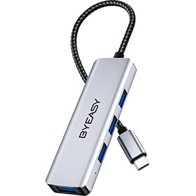 BYEASY USB C Hub, Ultra Slim Multiport Hub 4 Ports USB 3.0 Adapter für iPhone 15/16 Serie, MacBook/iPad Pro, iMac, Surface Pro, PC, Laptop, Tablets, Tastatur, Maus. BYEASY USB C Hub, Ultra Slim Multiport Hub 4 Ports USB 3.0 Adapter für iPhone 15/16 Serie, MacBook/iPad Pro, iMac, Surface Pro, PC, Laptop, Tablets, Tastatur, Maus.
