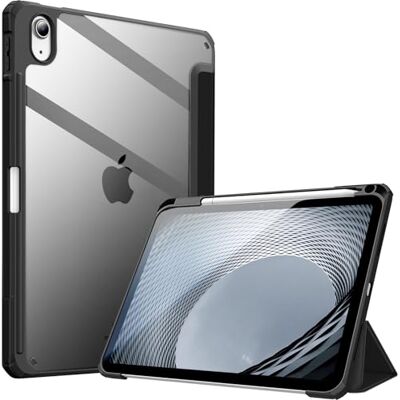 FINTIE Hybrid Hülle für iPad (A16) 11 Generation 11 Zoll 2025, iPad 10 Generation 10.9 Zoll 2022 mit Stifthalter Stoßfeste Schutzhülle mit transparenter Hartschale auf der Rückseite, Schwarz FINTIE Hybrid Hülle für iPad (A16) 11 Generation 11 Zoll 2025, iPad 10 Generation 10.9 Zoll 2022 mit Stifthalter Stoßfeste Schutzhülle mit transparenter Hartschale auf der Rückseite, Schwarz