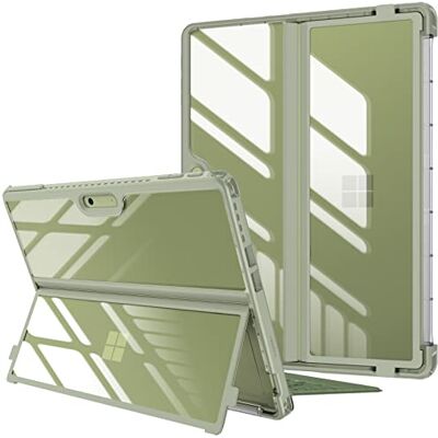 FINTIE Hülle für 13 Zoll Microsoft Surface Pro 11/10/ 9 (2024-2022) 13'' Stoßfeste Robuste Hartschalen Schutzhülle mit Original Ständer, Type Cover Kompatibel, Grün FINTIE Hülle für 13 Zoll Microsoft Surface Pro 11/10/ 9 (2024-2022) 13'' Stoßfeste Robuste Hartschalen Schutzhülle mit Original Ständer, Type Cover Kompatibel, Grün