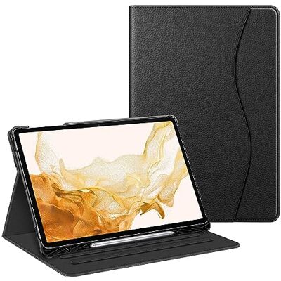 FINTIE Hülle für Samsung Galaxy Tab S8 Plus 2022/S7 FE 2021/S7 Plus 2020 12.4 Zoll, Multi-Winkel Folio Schutzhülle mit S Pen Halter Dokumentschlitze und Auto Schlaf/Wach Funktion, Schwarz FINTIE Hülle für Samsung Galaxy Tab S8 Plus 2022/S7 FE 2021/S7 Plus 2020 12.4 Zoll, Multi-Winkel Folio Schutzhülle mit S Pen Halter Dokumentschlitze und Auto Schlaf/Wach Funktion, Schwarz