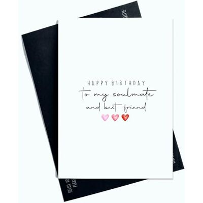 Peachy Antics Geburtstagskarte Happy Birthday To My Soulmate And Best Friend For Him For Her For Her Birthday Cards For Boyfriend For Girlfriend, niedliche Karte AP5 Peachy Antics Geburtstagskarte Happy Birthday To My Soulmate And Best Friend For Him For Her For Her Birthday Cards For Boyfriend For Girlfriend, niedliche Karte AP5