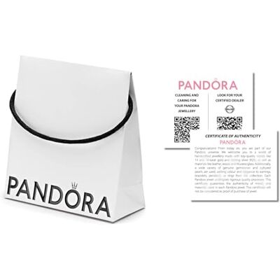 PANDORA kleine Geschenktüte in der Farbe weiß mit Schriftzug in schwarz inkl. Papier Größe: 14x14x6 cm PANDORA kleine Geschenktüte in der Farbe weiß mit Schriftzug in schwarz inkl. Papier Größe: 14x14x6 cm