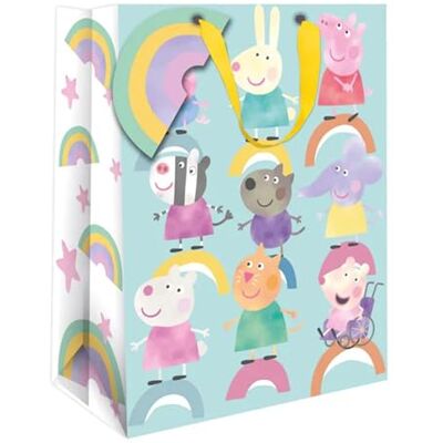 Danilo Promotions LTD Geschenktüte mit Aufschrift "Peppa Wutz", mittlere Größe Danilo Promotions LTD Geschenktüte mit Aufschrift "Peppa Wutz", mittlere Größe