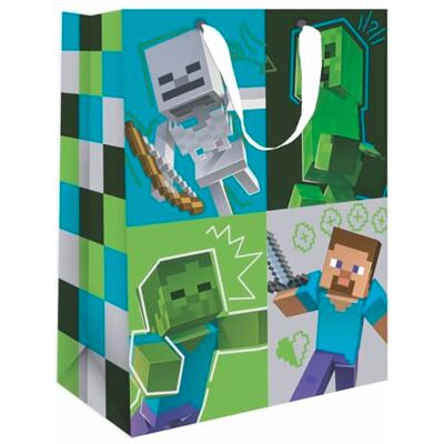 Danilo Promotions LTD Minecraft Geschenktüte, mittlere Größe, Geburtstagsgeschenktüte Danilo Promotions LTD Minecraft Geschenktüte, mittlere Größe, Geburtstagsgeschenktüte