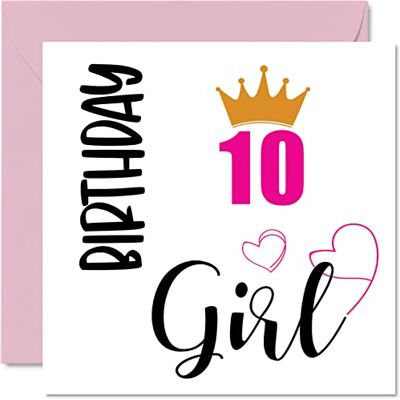 Stuff4 Geburtstagskarte zum 10. Geburtstag für Mädchen – Geburtstag – Happy Karten für 10 Jahre altes Mädchen Tochter Schwester Enkelin Freund Patentochter Nichte 145 mm 10. Geburtstag Grußkarten Geschenk Stuff4 Geburtstagskarte zum 10. Geburtstag für Mädchen – Geburtstag – Happy Karten für 10 Jahre altes Mädchen Tochter Schwester Enkelin Freund Patentochter Nichte 145 mm 10. Geburtstag Grußkarten Geschenk