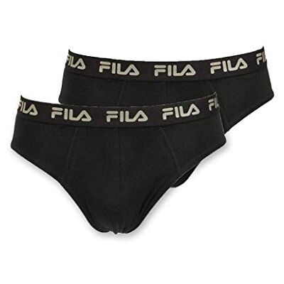 FILA Herren Slips 2-stück FU5003/2 Man Brief 200 S, 200 Black, S, FU5003/2 FILA Herren Slips 2-stück FU5003/2 Man Brief 200 S, 200 Black, S, FU5003/2