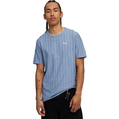 Puma Unisex Class Striped Tees, Cool Blue, XXL EU Puma Unisex Class Striped Tees, Cool Blue, XXL EU