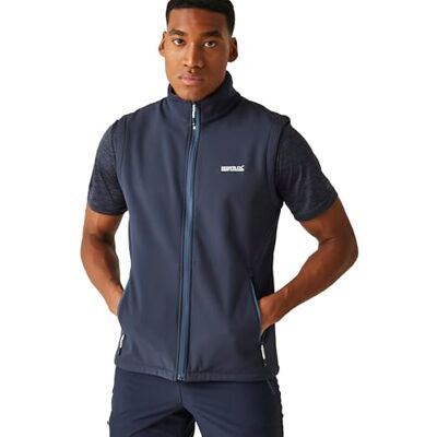 Regatta Herren Bradwell Iii' Full Zip Wind Resistant Softshell Gilet Bodywarmers, Navy, 50 EU Regatta Herren Bradwell Iii' Full Zip Wind Resistant Softshell Gilet Bodywarmers, Navy, 50 EU