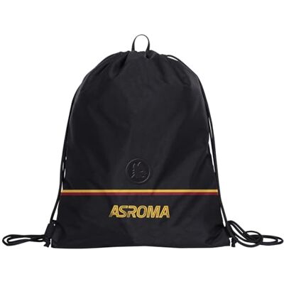 Seven AC Roma Sportbeutel, Turnbeutel, Schultasche, Schwarz, Öffnung mit Kordelzug, Schule-Freizeit-Sport, Kinder und Jugendliche, Schwarz, Fußball Seven AC Roma Sportbeutel, Turnbeutel, Schultasche, Schwarz, Öffnung mit Kordelzug, Schule-Freizeit-Sport, Kinder und Jugendliche, Schwarz, Fußball
