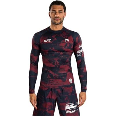 Venum UFC Zenith Herren Marineblau/Bordeaux/Silber Authentic Fight Week Performance mit Langen Ärmeln Rashguard M Venum UFC Zenith Herren Marineblau/Bordeaux/Silber Authentic Fight Week Performance mit Langen Ärmeln Rashguard M