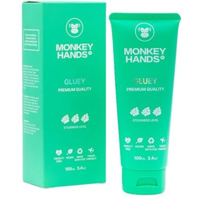 MONKEY HANDS Monkeyhands Gluey Grip Superstarker Halt für Fitness und Pole Dance Ideal für Calisthenics, Ringe, Parkour, Turnen Vegan, Ohne Parabene, mit Harz Grün, 100ml MONKEY HANDS Monkeyhands Gluey Grip Superstarker Halt für Fitness und Pole Dance Ideal für Calisthenics, Ringe, Parkour, Turnen Vegan, Ohne Parabene, mit Harz Grün, 100ml