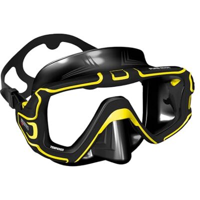 Mares Pure Edge, Tauchmaske, Erwachsene, Einheitsgröße, Schwarz/Gelb Mares Pure Edge, Tauchmaske, Erwachsene, Einheitsgröße, Schwarz/Gelb
