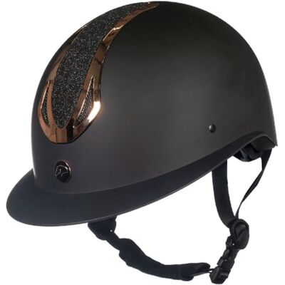 HKM Damen Illusion Reithelm, Schwarz/Rosegold, 58-60 cm HKM Damen Illusion Reithelm, Schwarz/Rosegold, 58-60 cm