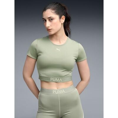 Puma Unisex W Strong Short Tees, Lux Army, L EU Puma Unisex W Strong Short Tees, Lux Army, L EU