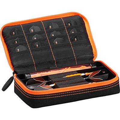 Casemaster Uni-Erwachsene Darttasche mit Orangefarbenem Rand, Schwarz Plazma Casemaster Uni-Erwachsene Darttasche mit Orangefarbenem Rand, Schwarz Plazma