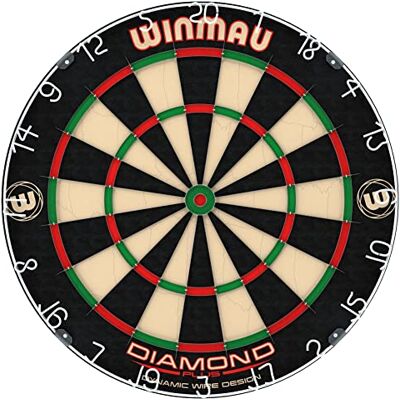 WINMAU Diamond Plus Dartscheibe Steeldart– Professionelles Dartboard aus Borsten mit Offiziellen Turnierspezifikationen – Unterstützt von der PDC Profi Dart-Zubehör WINMAU Diamond Plus Dartscheibe Steeldart– Professionelles Dartboard aus Borsten mit Offiziellen Turnierspezifikationen – Unterstützt von der PDC Profi Dart-Zubehör