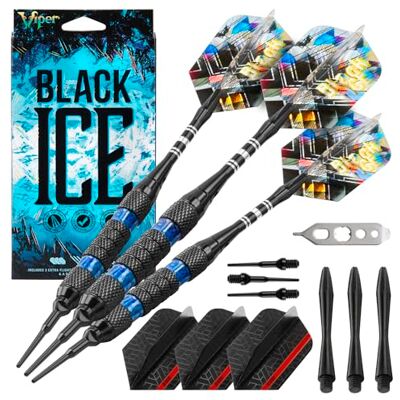 Viper by GLD Products Viper schwarz Ice Soft Spitze Darts, Unisex, Blue Rings Viper by GLD Products Viper schwarz Ice Soft Spitze Darts, Unisex, Blue Rings
