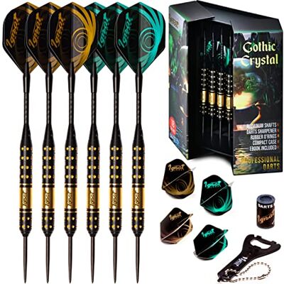 IgnatGames Profi Dartpfeile Metallspitze – Steeldarts Set mit Stilvoller Box, Anleitung, Aluminiumschaft, O-Ringen, Flights und Dartspitzer IgnatGames Profi Dartpfeile Metallspitze – Steeldarts Set mit Stilvoller Box, Anleitung, Aluminiumschaft, O-Ringen, Flights und Dartspitzer