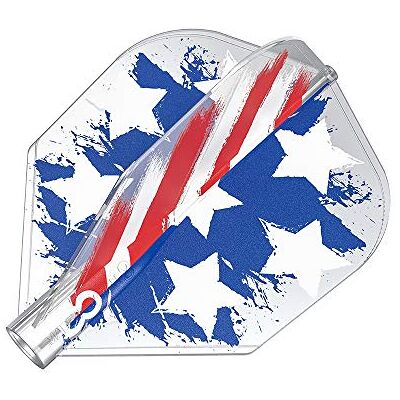 8 Flight Unisex-Adult USA Stars and Stripes Flag Clear No. 6 Shape Pro Dart Flights für Dartpfeile Geformtes System, No.6, 400072 8 Flight Unisex-Adult USA Stars and Stripes Flag Clear No. 6 Shape Pro Dart Flights für Dartpfeile Geformtes System, No.6, 400072
