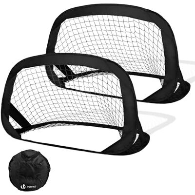 VOUNOT ® Pop-Up Fußballtor 2er Set 120 x 80 x 80 cm, Kinder Fussballtor mit Tasche, Erdanker und verstärkten Glasfaserstangen, Tragbares Klappbar Fußballtore für Garten, Outdoor & Training VOUNOT ® Pop-Up Fußballtor 2er Set 120 x 80 x 80 cm, Kinder Fussballtor mit Tasche, Erdanker und verstärkten Glasfaserstangen, Tragbares Klappbar Fußballtore für Garten, Outdoor & Training