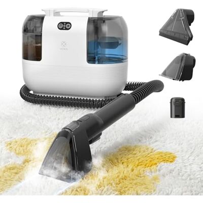 Woox Nasssauger Polsterreiniger Gerät mit Dampf & Heizfunktion, 15Kpa Hochleistungs-Teppichreinigungsgerät mit Zubehör 2 in 1 Polster-Dampfreiniger für Haustiere, Autos, Flecken, Haushalt Woox Nasssauger Polsterreiniger Gerät mit Dampf & Heizfunktion, 15Kpa Hochleistungs-Teppichreinigungsgerät mit Zubehör 2 in 1 Polster-Dampfreiniger für Haustiere, Autos, Flecken, Haushalt