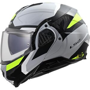 LS2 , Modularer Motorradhelm ADVANT II TRIPLE Light Grey H-V Yellow, M LS2 , Modularer Motorradhelm ADVANT II TRIPLE Light Grey H-V Yellow, M