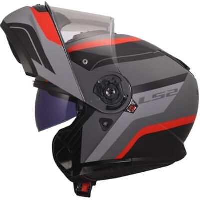 LS2 , Modularer Motorradhelm STROBE II MONZA Black Grey Red, 3XL LS2 , Modularer Motorradhelm STROBE II MONZA Black Grey Red, 3XL