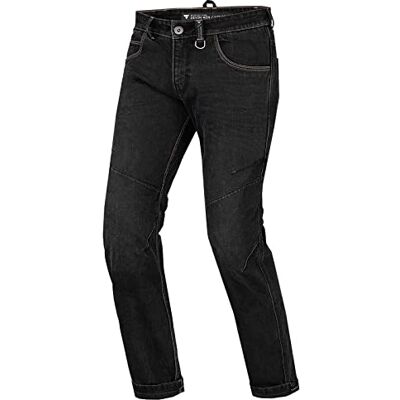SHIMA DEVON Motorradjeans Belüftete Elastische Slim Fit Biker Motorradhose mit FiberQL-Verstärkungen, Knie- und Hüftprotektoren (Schwarz, 36 LONG) SHIMA DEVON Motorradjeans Belüftete Elastische Slim Fit Biker Motorradhose mit FiberQL-Verstärkungen, Knie- und Hüftprotektoren (Schwarz, 36 LONG)
