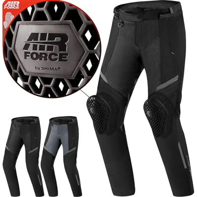 SHIMA Rush 2.0 Motorradhose Damen mit Protektoren Mesh AirForce Knieprotektoren Sommer Luftig Motorrad Hosen Wasserdicht Motorradkombi Motorradjacke Touren (Frauen Hose Belüftet, Schwarz, L) SHIMA Rush 2.0 Motorradhose Damen mit Protektoren Mesh AirForce Knieprotektoren Sommer Luftig Motorrad Hosen Wasserdicht Motorradkombi Motorradjacke Touren (Frauen Hose Belüftet, Schwarz, L)