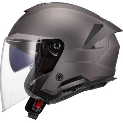 LS2 , Jet-Motorradhelm VERSO II SOLID Matt Titanium, M LS2 , Jet-Motorradhelm VERSO II SOLID Matt Titanium, M