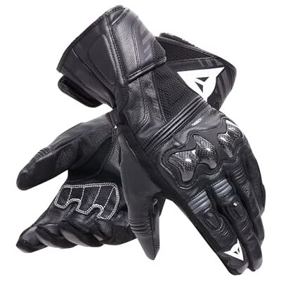 Dainese Reacto Carbon Long Gloves, Lange Motorradhandschuhe aus Leder mit Knöchelschutz aus Carbon und Verstärkungen an den Fingern, Smart Touch, für Herren Dainese Reacto Carbon Long Gloves, Lange Motorradhandschuhe aus Leder mit Knöchelschutz aus Carbon und Verstärkungen an den Fingern, Smart Touch, für Herren