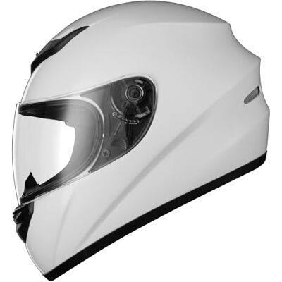 Favoto Motorradhelm Integralhelme für Erwachsene Vollvisierhelm Mopedhelm für Herren Damen Atmungsaktiv ECE Zertifiziert L (59-60cm) Weiß Favoto Motorradhelm Integralhelme für Erwachsene Vollvisierhelm Mopedhelm für Herren Damen Atmungsaktiv ECE Zertifiziert L (59-60cm) Weiß